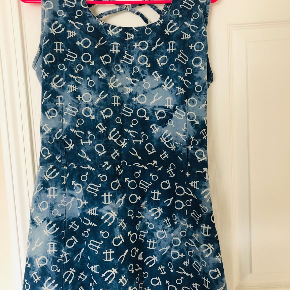 Denim material frock dress